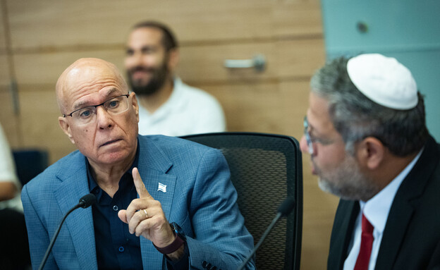 איתמר בן גביר וצביקה פוגל בוועדה לביטחון לאומי (צילום: חיים גולדברג, פלאש 90)