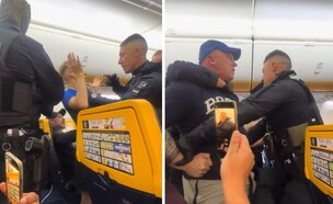 נזרקו מטיסת ריינאייר (צילום: טיק טוק)