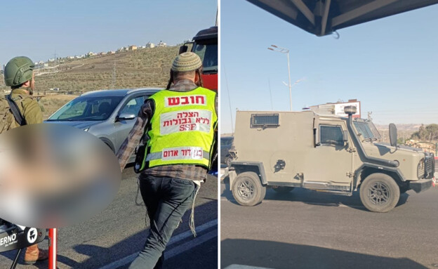 פיגוע בצומת ג'ית בכביש 55 (צילום: תיעוד מבצעי מד