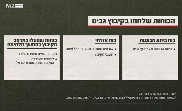 תחקיר הקרב בקיבוץ גבים (צילום: דובר צה