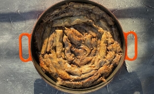 כרישה ממולאת. מנה מפוארת וחגיגית (צילום: יעל קצב, mako אוכל)