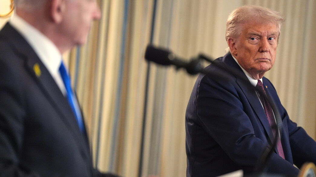 נתניהו טראמפ במסיבת העיתונאים