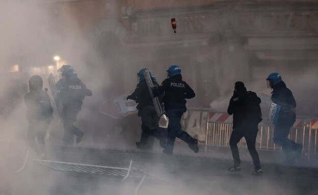 עימותים במהומות פרו-פלסטיניות ברומא