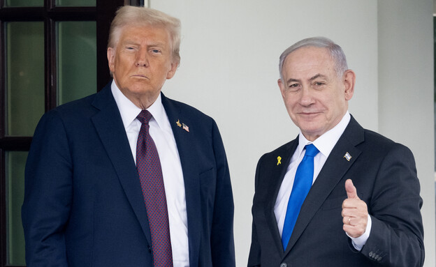 נתניהו וטראמפ לפני פגישתם בבית הלבן בספטמבר 2025 (צילום: getty images)