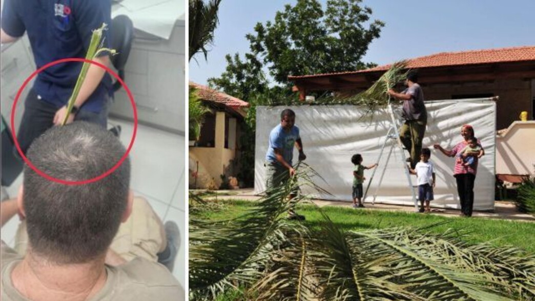 נפצע במהלך בניית סוכה נפצע במהלך בניית סוכה