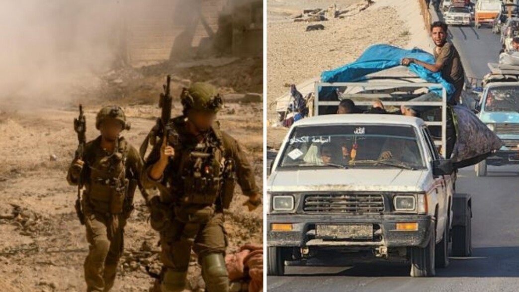 עזתים עוברים בין חלקי רצועת עזה, כוחות בלחימה בעזה