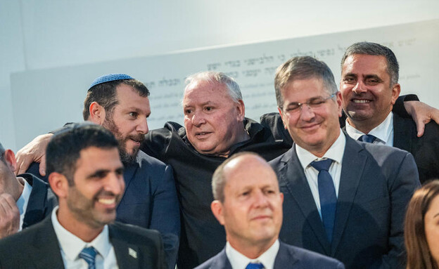 השרים קיש, אמסלם, ברקת, קרעי, אליהו (צילום: יונתן זינדל, פלאש 90)