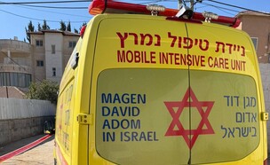 גבר נורה למוות בלוד  (צילום: תיעוד מבצעי מד"א)