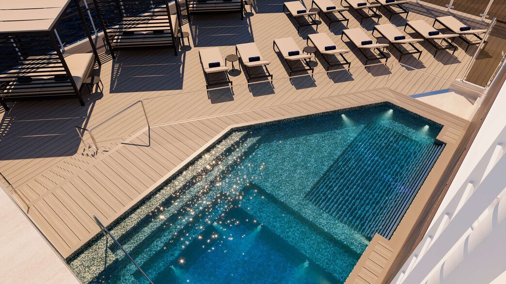 MSC Magnifica MSC Yacht Club pool deck MSC Magnifica MSC Yacht Club pool deck