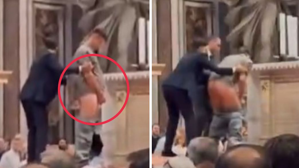 איש משתין בוותיקן