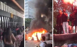 הפגנות ברצלונה פרו פלסטינים  (צילום: לפי סעיף 27א' לחוק זכויות יוצרים)