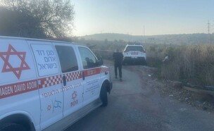 זירת הרצח הכפול באבטין (צילום: תיעוד מבצעי מד"א)