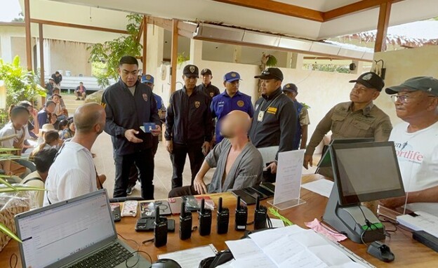 מעצר הישראלים בקופנגן (צילום: משטרת תאילנד)