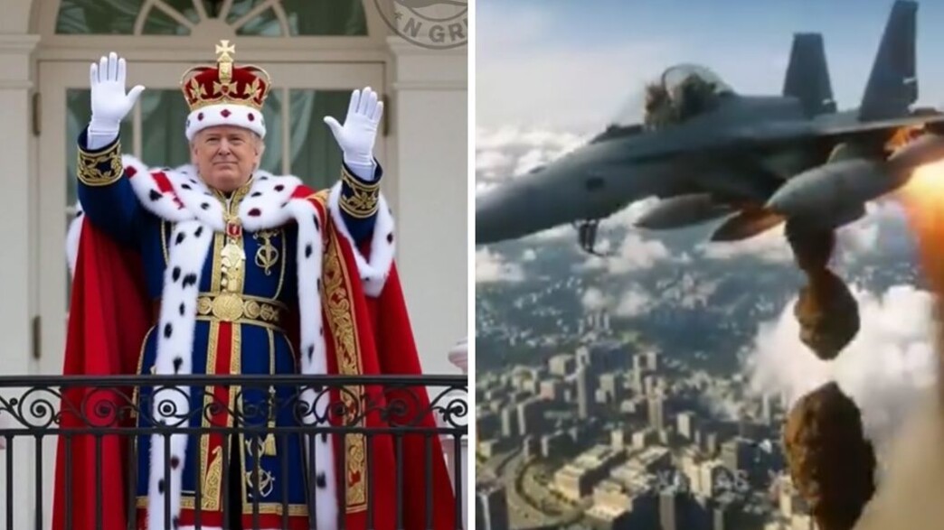 טראמפ בתור מלך משליך צואה טראמפ בתור מלך משליך צואה