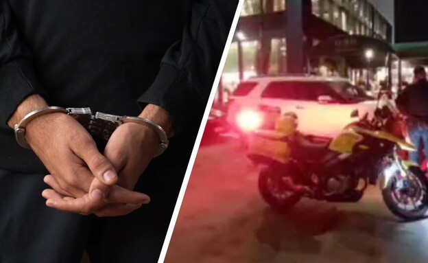 מעצר החשודים, זירת הרצח (צילום: דוברות המשטרה)