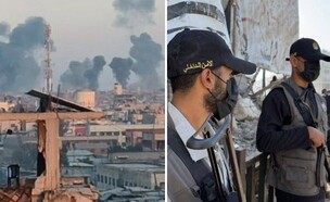 התקיפות ברצועה (צילום: מתוך תיעוד שעלה ברשתות החברתיות, שימוש לפי סעיף 27א' לחוק זכויות יוצרים)