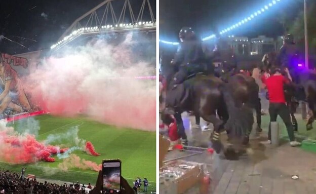 אלימות משטרתית לאחר ביטול הדרבי התל אביבי (צילום: מתוך: רשתות חברתיות, על פי סעיף 27 א')