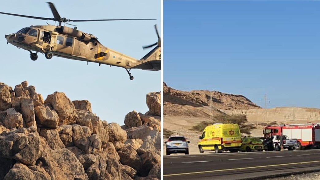 מטיילים נתקעו על צוק בגובה רב באזור ים המלח מטיילים נתקעו על צוק בגובה רב באזור ים המלח