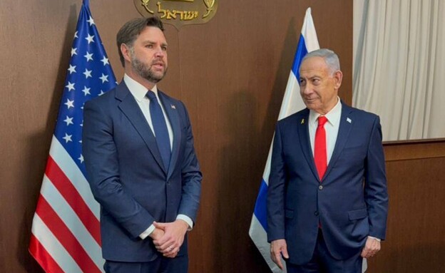 בנימין נתניהו, ג'יי די ואנס (צילום: לפי חוק 27א׳ לזכויות יוצרים)