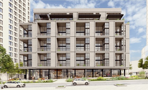 פרויקט ברחוב מוהליבר 4 בתל אביב של בר אוריין אדריכלים (הדמיה: בר אוריין אדריכלים)