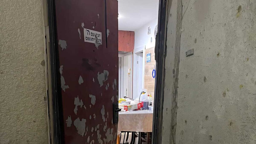 הנזק שנגרם לבית באשקלון