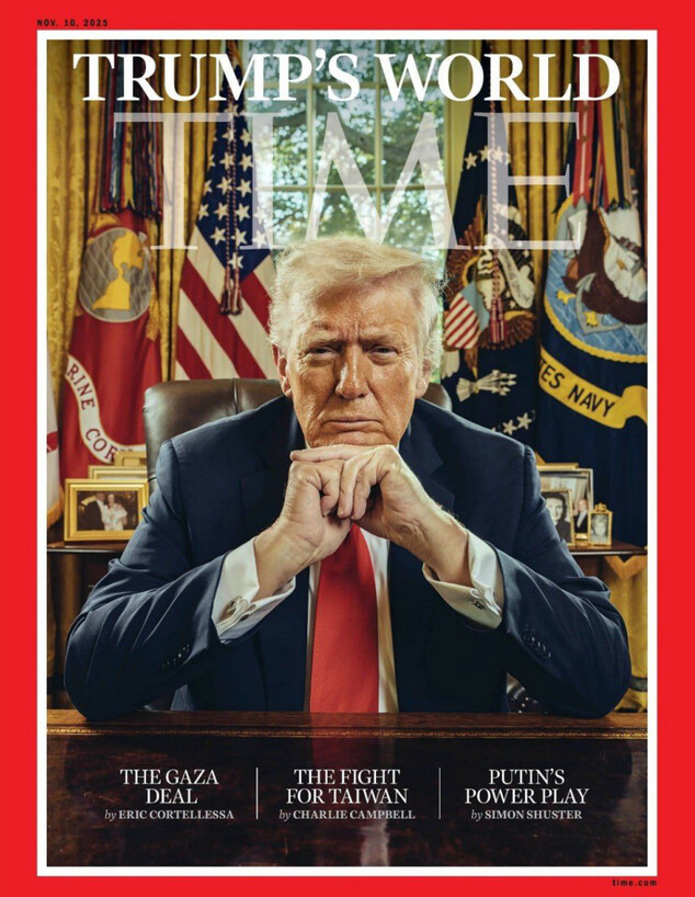 נשיא ארצות הברית דונלד טראמפ על שער מגזין TIME