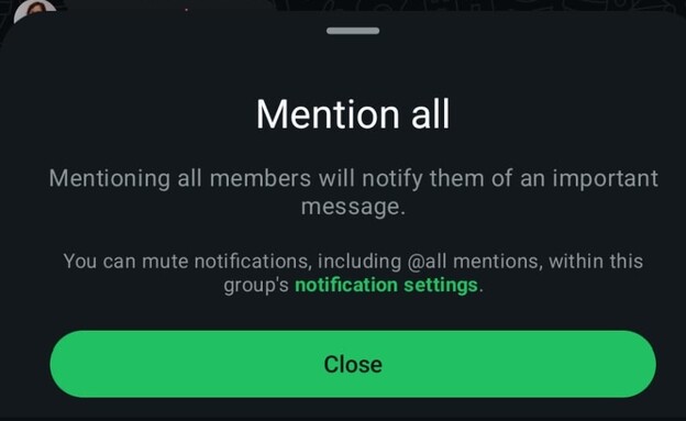 כפתור ה-ALL וואטסאפ