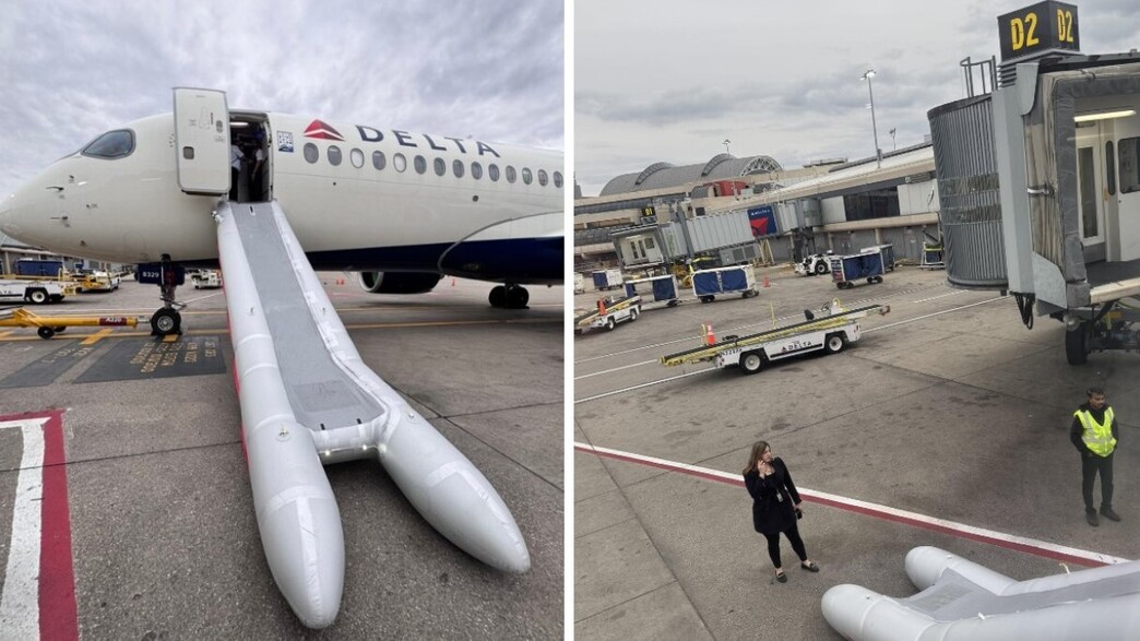 דייל פתח בטעות את מגלשת החירום - וגרם לעיכוב של שעות דייל פתח בטעות את מגלשת החירום - וגרם לעיכוב של שעות