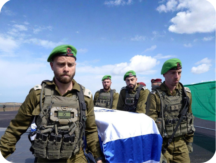 מעמד קבלת ארונות החטופים החללים על ידי צה"ל  (צילום: דובר צה"ל)