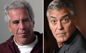 ג'ורג' קלוני, ג'פרי אפשטיין (צילום:  Axelle/Bauer-Griffin/FilmMagic | Rick Friedman Photography/Corbis, getty images)