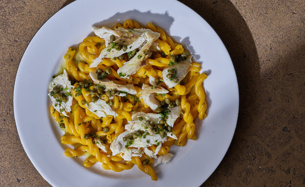 פסטה של השף מוטי טיטמן תוגש במתת אצל ארז קומרובסקי (צילום: דן פרץ, יחסי ציבור.)