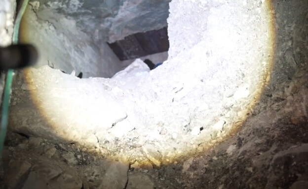 המנהרה שאותרה בצפון (צילום: דוברות המשטרה)