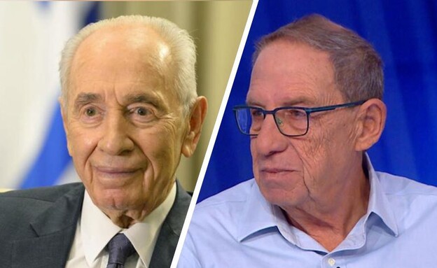 שמעון פרס וכרמי גילון (צילום: שמעון פרס: מארק ניימן, לע"מ, כרמי גילון: מתוך "אברי ושרקי")