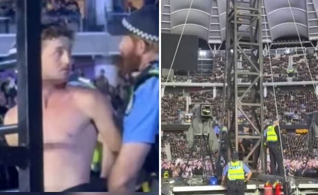 מעריץ מטאליקה נעצר בהופעה (צילום: X)