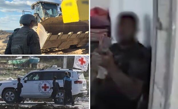 המחבלים בקו הצהוב והצלב האדום (צילום: דובר צה"ל | רשתות חברתיות לפי סעיף 27א')