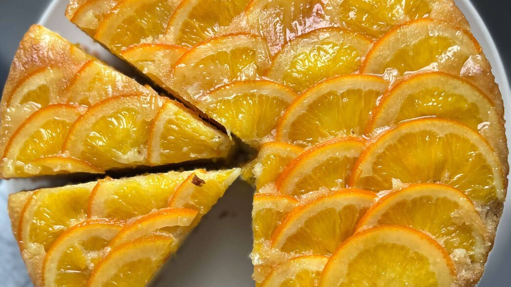 עוגת תפוז הפוכה