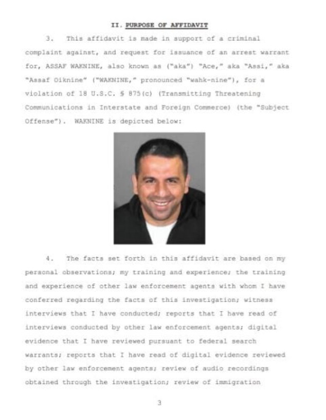 מתוך כתב האישום שהוגש נגד אסי וקנין