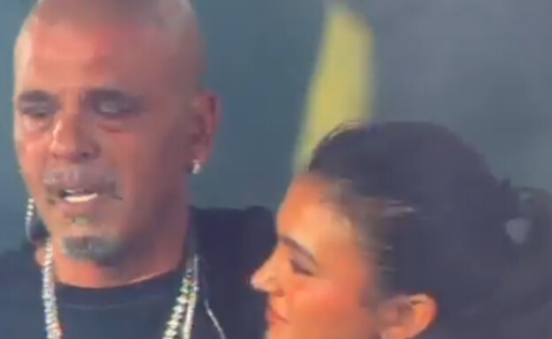 אייל גולן מתפרק בבכי (צילום: רשתות חברתיות לפי סעיף 27 א')