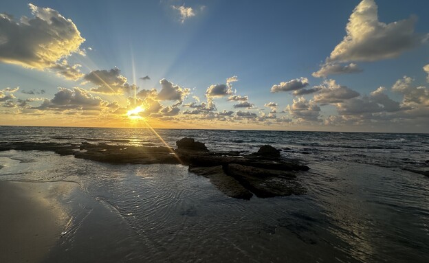 שקיעה מכמורת חוף