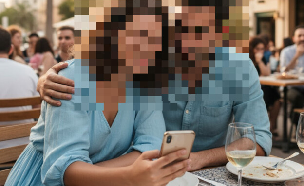 זוג בבית קפה