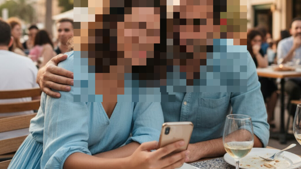 זוג בבית קפה