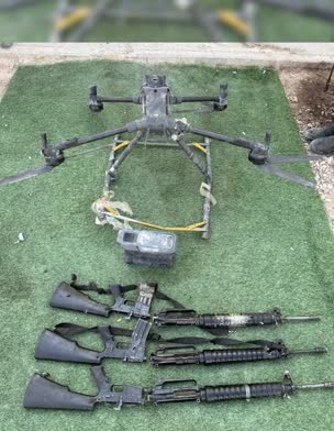 רחפן שנשא שלושה נשקי M16: צה"ל סיכל ניסיון הברחת אמצעי לחימה בגבול