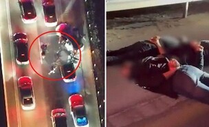 המעצר בכביש 65 (צילום: דוברות המשטרה)