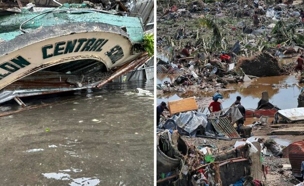 טייפון בפיליפינים (צילום: צילום מסך)