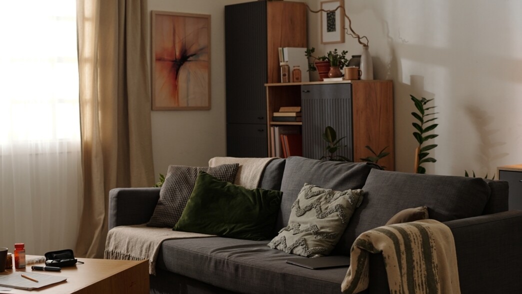 סלון, ספה אפורה