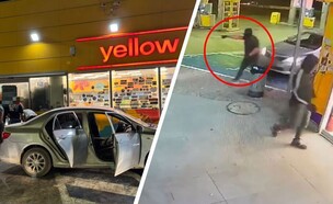 תיעוד השוד בחנות הנוחות