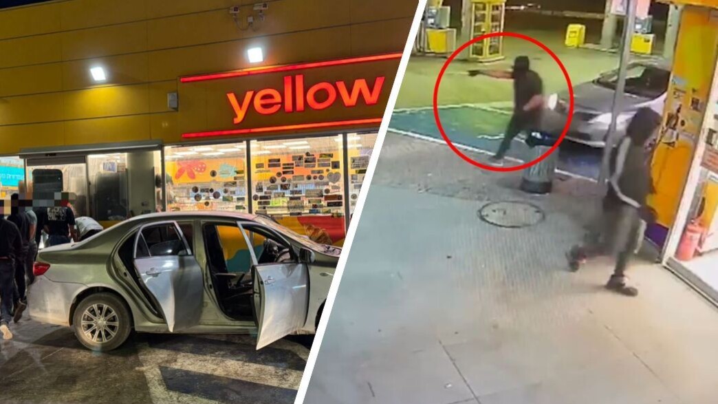 תיעוד השוד בחנות הנוחות