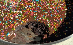 עוגת שוקולד במחבת. אוכלים אותה חמה או קרה (צילום: יעל קצב, mako אוכל)