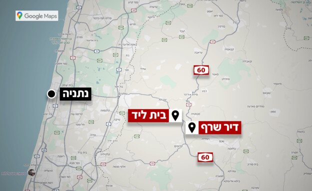 בית ליד, דיר שרף, מפה