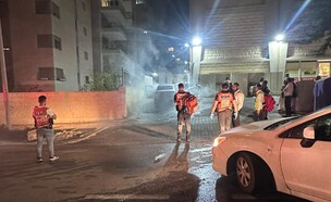 ניסיון הרצח באמצעות הצתת רכב, חריש (צילום: איחוד הצלה)